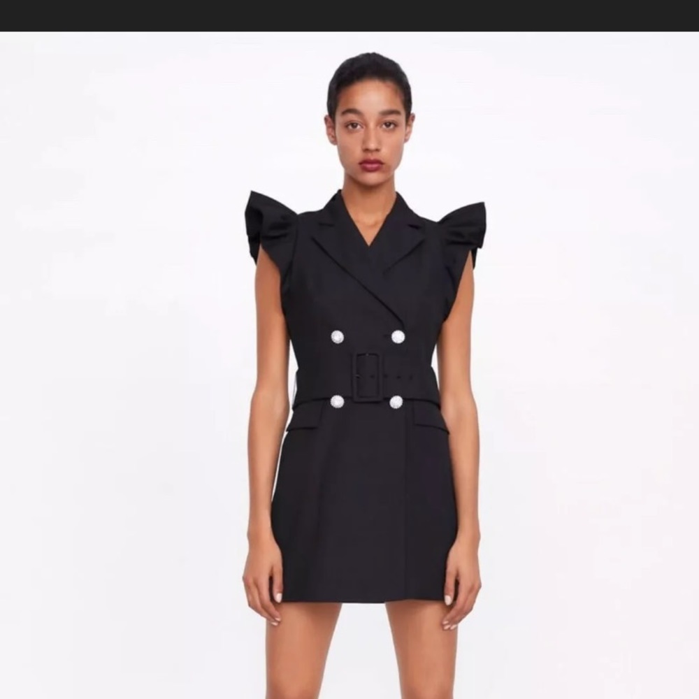 NWOT *rare* Zara Ruffle Sleeve Vest Dress | Small